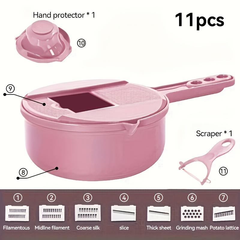 7 In 1 Multi-Functional Vegetable Chopper Carrots Potatoes Manually Cut Shred Slicer Radish Grater Kitchen Tools Vegetable Cutter