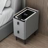 Yumei Minimalist Smart Bedside Table with LED & Wireless Charger