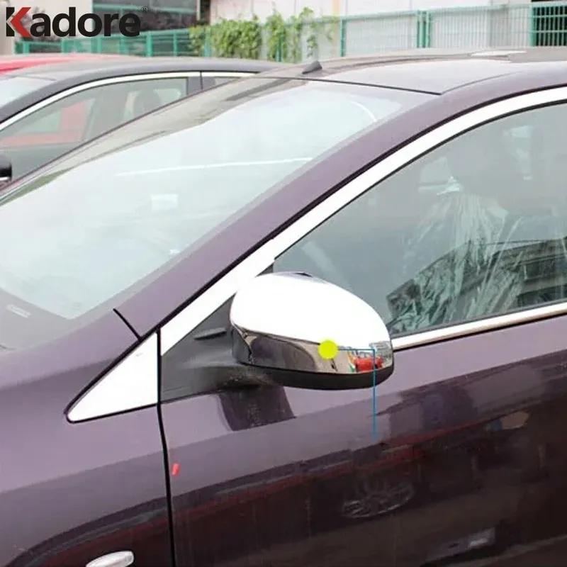Rearview Mirror Cover Trim For Toyota Vios Yaris Sedan 2013 2014 2015 Chrome Car Exterior Door Side Wing Mirrors Cap Accessories