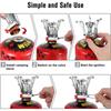 Portable Outdoor Camping Stoves Backpacking Gas Stove with Piezo Ignition Stable Support Wind-Resistance Camp Stove for Cooking