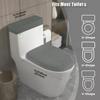 2Pcs/Set Solid Color Toilet Seat Cover Thickened Tank Lid Cover  Bathroom Seat Protector