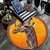 Giraffe Round Area Rug,Carpet Rug for Living Room Bedroom Sofa Playroom Decor,Non-slip Floor Mat