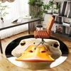 1PC Duck Meme Round Chair Mat Area Rug - Non-Slip, Floor Mat for Office, Bedroom, Home Decor Christmas Gift C0528123