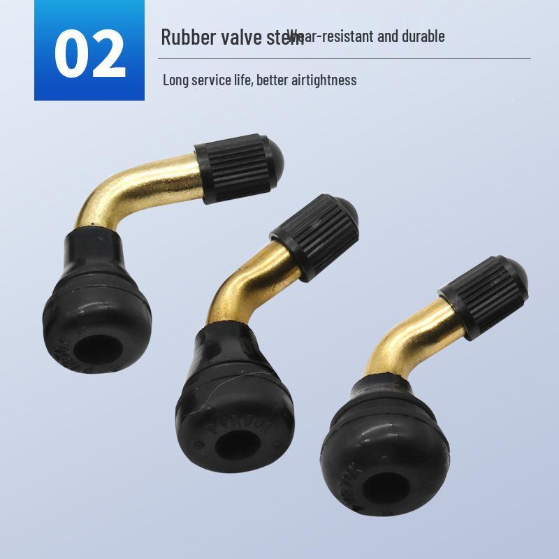 Bent Mouth PVR 50/60/70 Valve Stem for Electric Bicycle & Motorcycle Vacuum Tires