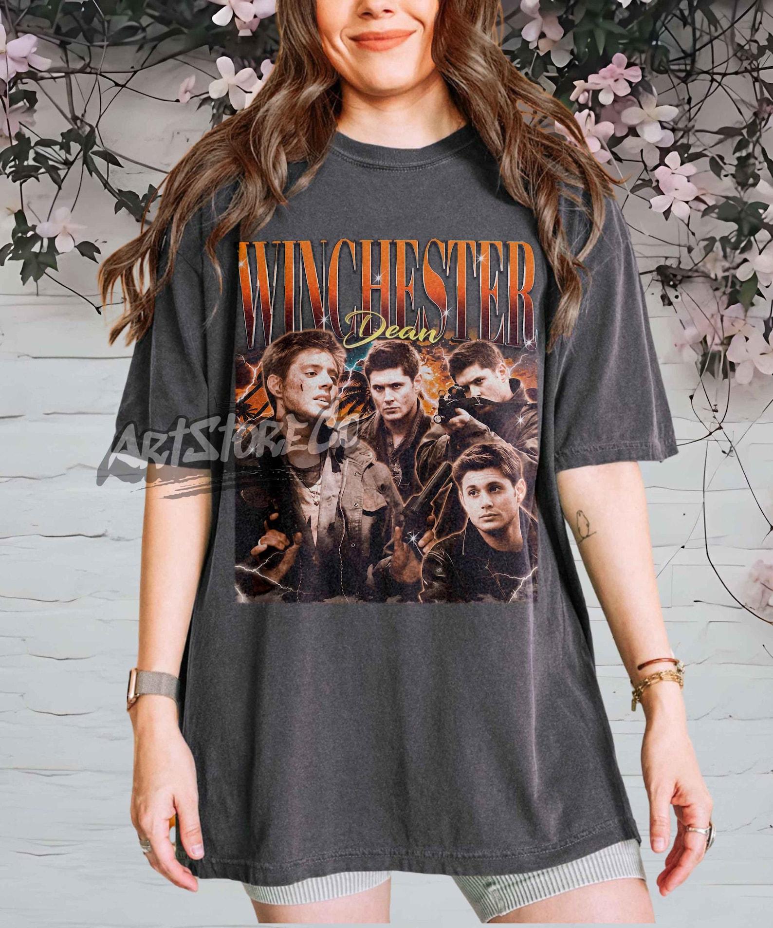 Dean Winchester Retro Graphic Tee, Vintage Inspired Supernatural Apparel XL
