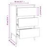 Nightstand Sonoma Oak 40x35x70 cm Particleboard