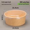 Disposable Kraft Paper Salad Bowls with Lids