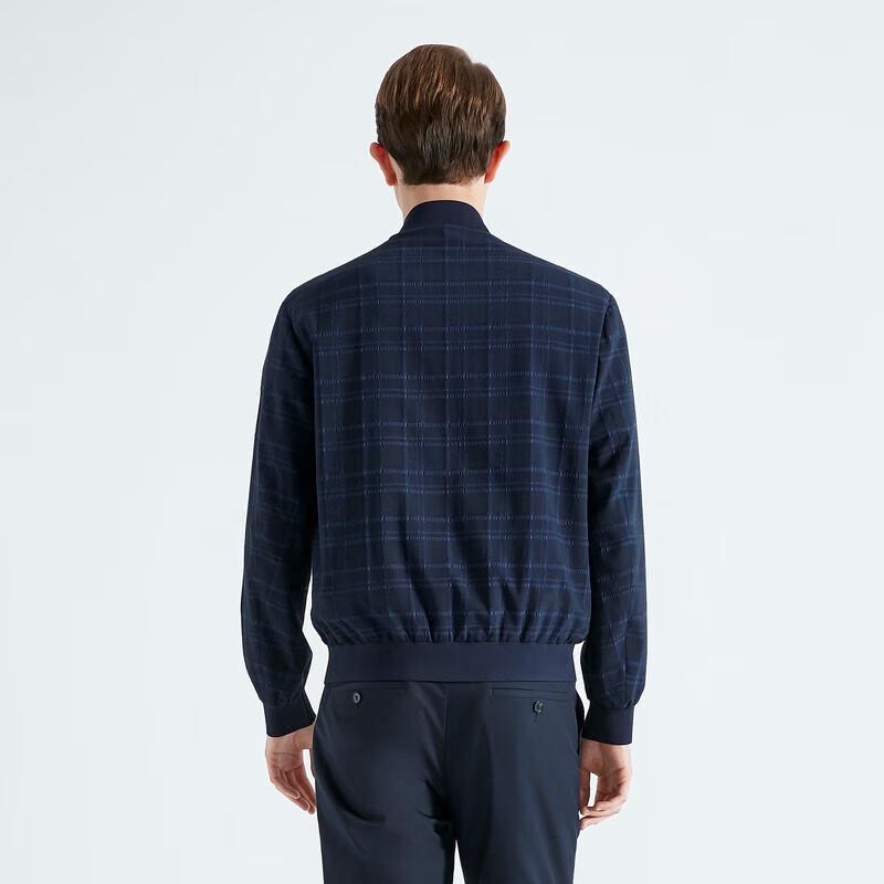 

K-Boxing Men s Baseball Collar Plaid Business Casual Jacket M