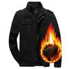 Autumn and Winter European and American Outdoor Tooling Stand-up Collar Zipper Jacket Men's Casual Jacket Men's Fleece Thicker