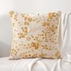 Gold Leaf Flower Cushion Cover Natural Linen Organic Fabric Double-Sided Printing Sofa Home Decor Gift Pillow Cover