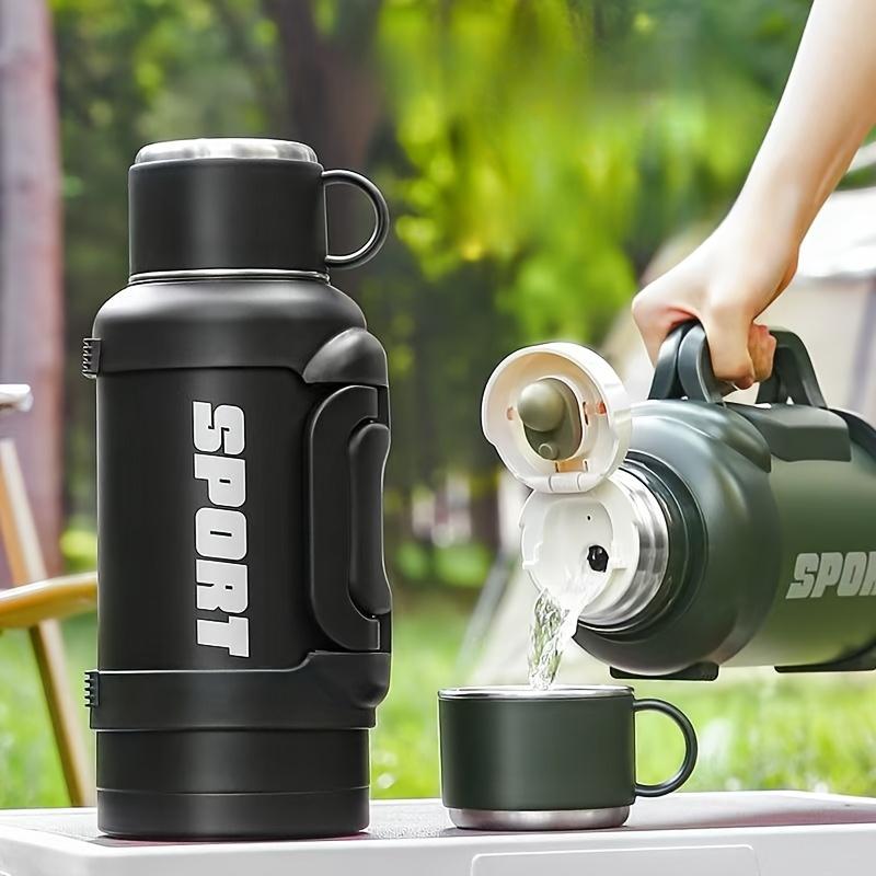 1PC Stainless Steel Vacuum Thermos Large Capacity Portable Outdoor Sports Water Bottle for Dormitory