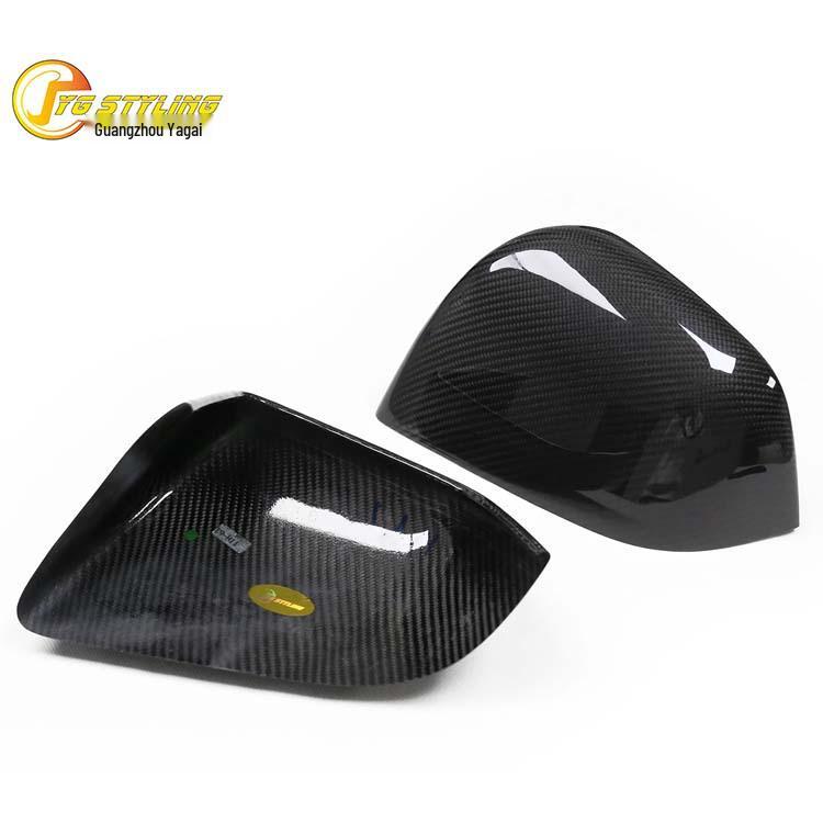 High-Demand Dry Carbon Fiber Rearview Mirror Cover for Tesla Model 3/Y/S/X - Stick-On Type