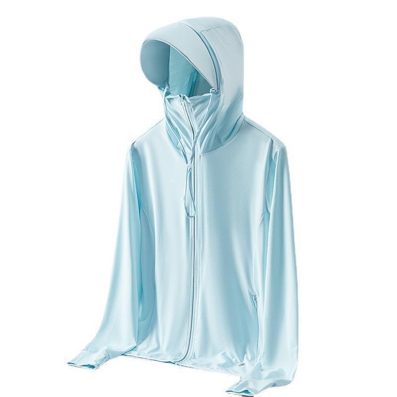 Women's UPF 50 Sun Protection Clothing: New Summer Style, Large Brim, Elastic Fit, Ice Silk Men's Skin Fabric.