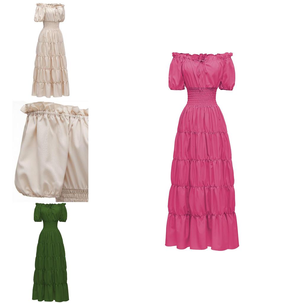 Medieval Renaissance Women's Long Dress Stage Costume Halloween Cos Role Playing Vintage Clothing