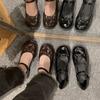 French One-word Buckle with Platform Thick Heel Mary Jane Single Shoes Women's 2025 Summer New Versatile Bow High Heel Small Leather Shoes