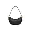 Coach Luna 27 Solid Color Zipper Closure Built-In Buckle Pocket Leather Underarm Handheld Shoulder Bag Women Bags Black CC439-B4BK