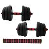 20KG Dumbbell Set Round Environmental Barbell Home Gym Equipment with 40cm Connecting Rod