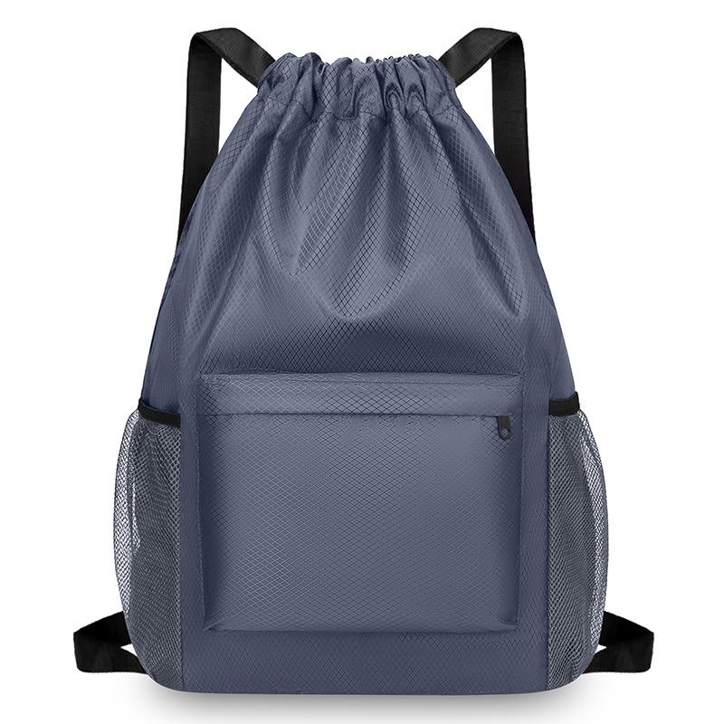 1Pc Outdoor Swimming Fitness Training Bag Solid Color Simple Lightweight Travel Backpack Leisure Lightweight Sports Basketball Bundle Mouth Bag