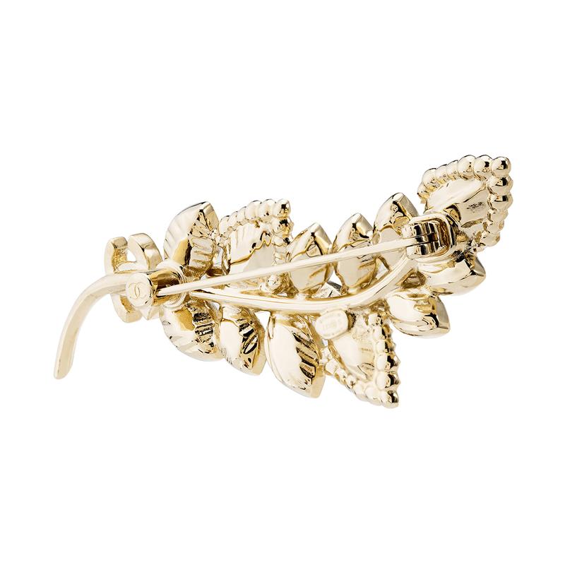 CHANEL [23 spring and summer new products] CHANEL23S simple diamond-encrusted wheat ear brooch for women