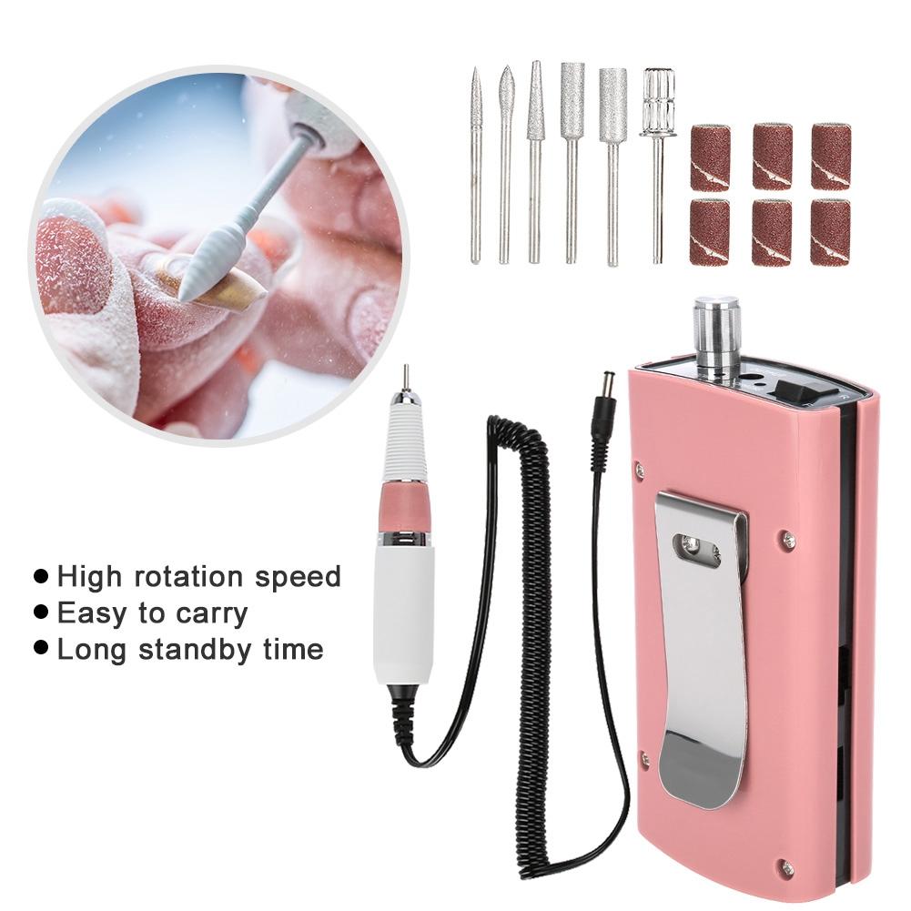 Rechargeable Nail Drill Machine Manicure Pedicure Polishing File Nail Art Equipment Kit