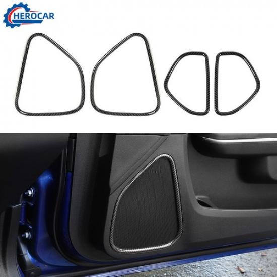 

4Pcs Door Speaker Panel Frame Bezel Decor Cover Trim for Dodge Charger 2011-