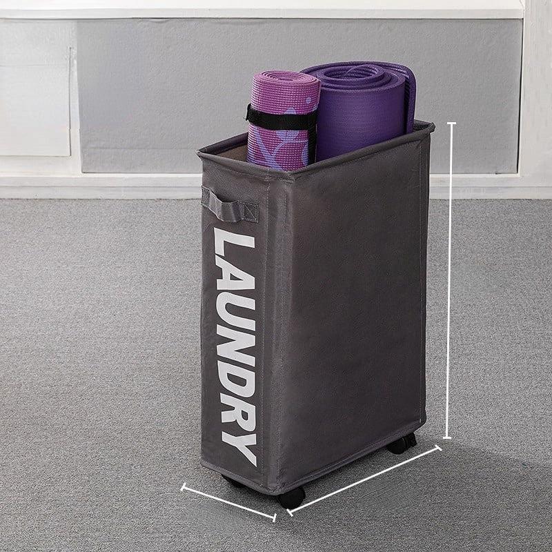 

Большая 22-дюймовая корзина для белья на колесах, складная корзина для белья на колесиках, складной органайзер для одежды, складная корзина для стирки серый