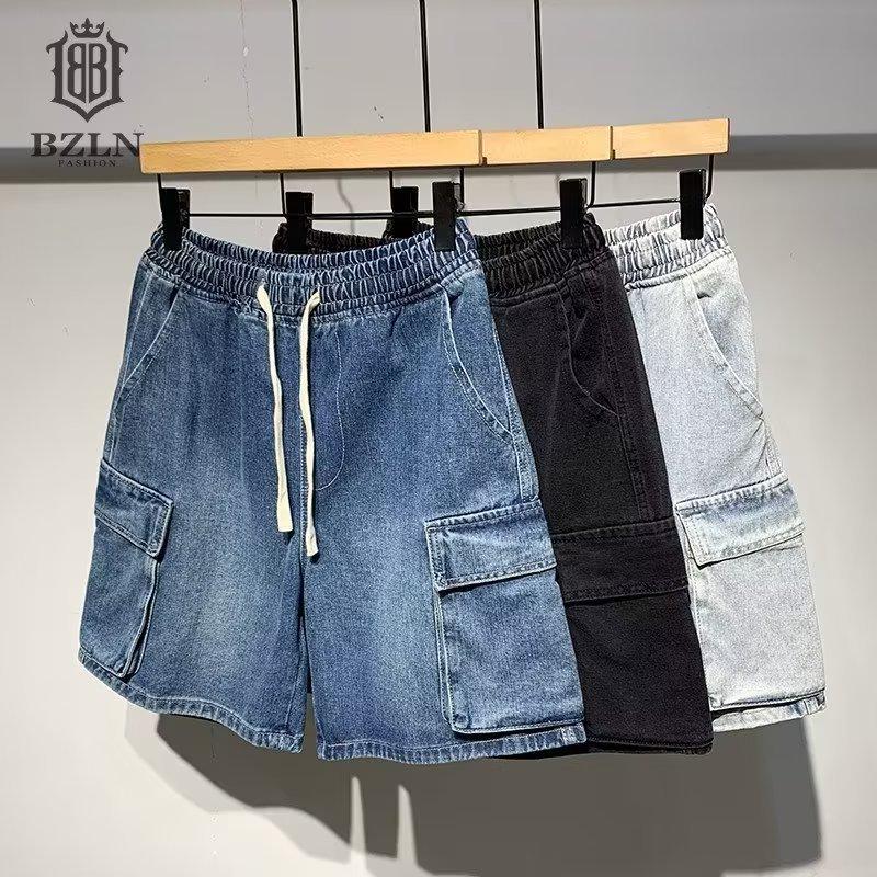 Summer Denim Mid-Length Casual Loose Straight Shorts - Live Broadcast Style