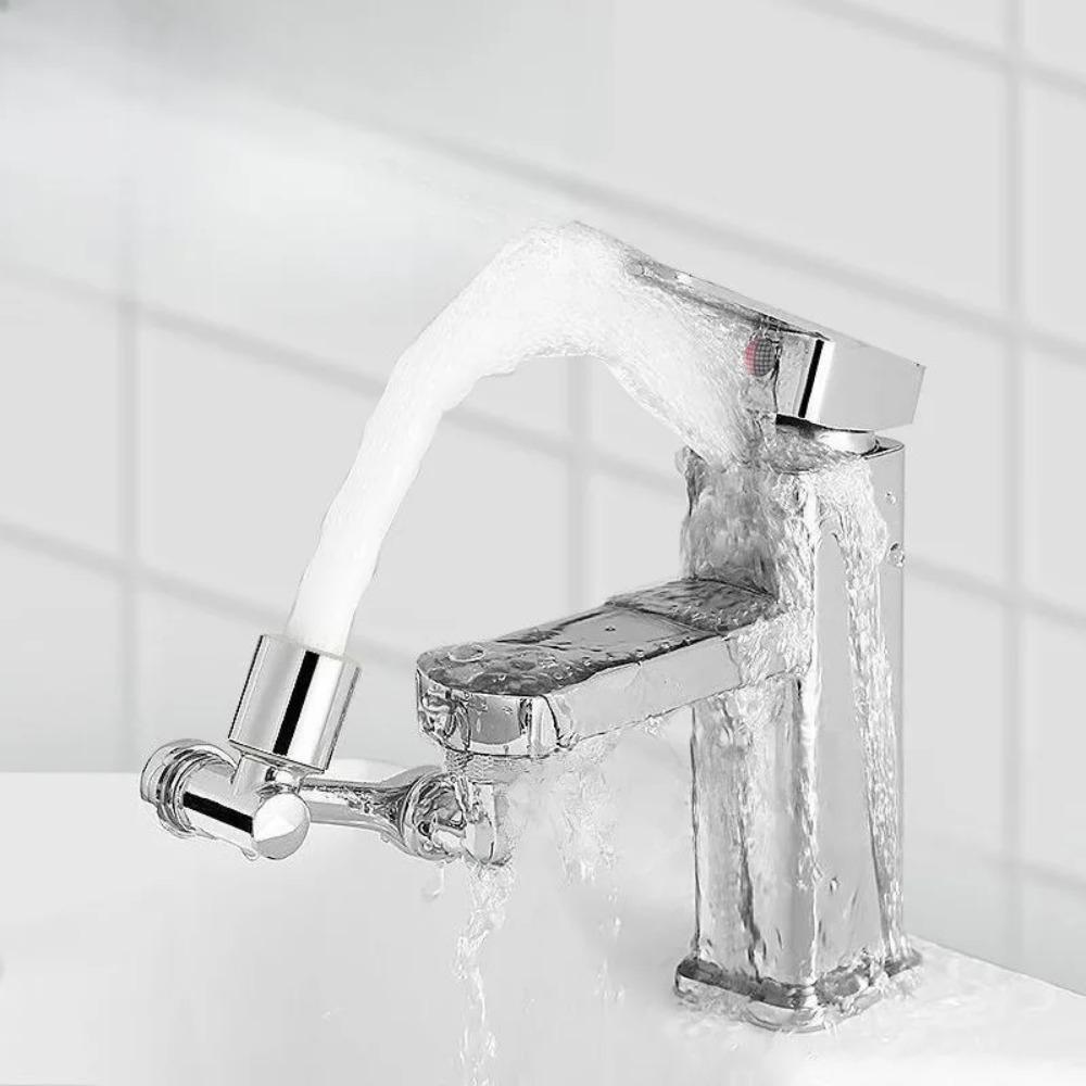 Tap Splash-proof Bubbler Faucet Filter Nozzle Tap Saving Water Extender 1440°Kitchen Scalable Metal Faucet Aerator Bathroom New