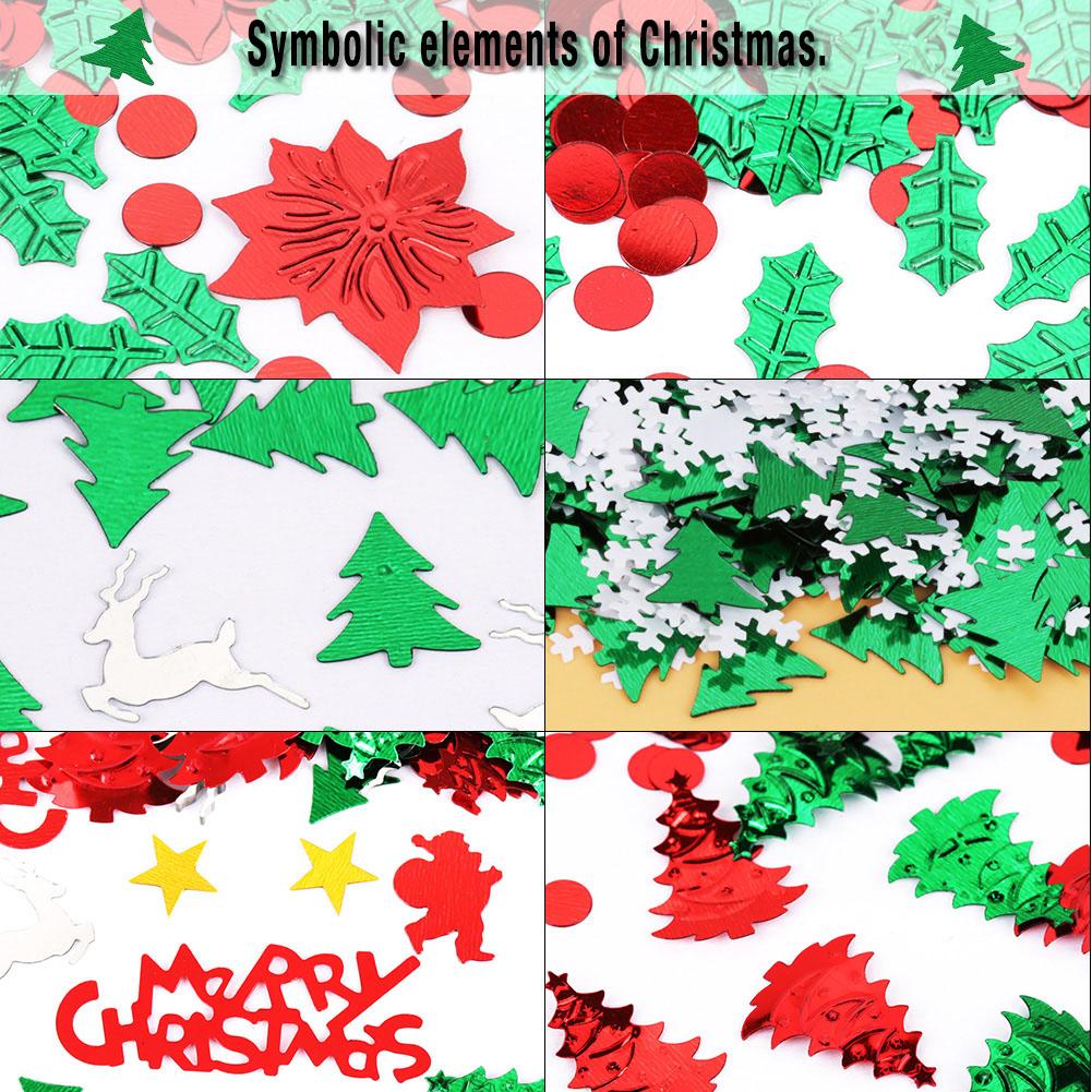Christmas Symbolic Design Bright Confetti Party Table Decoration Set