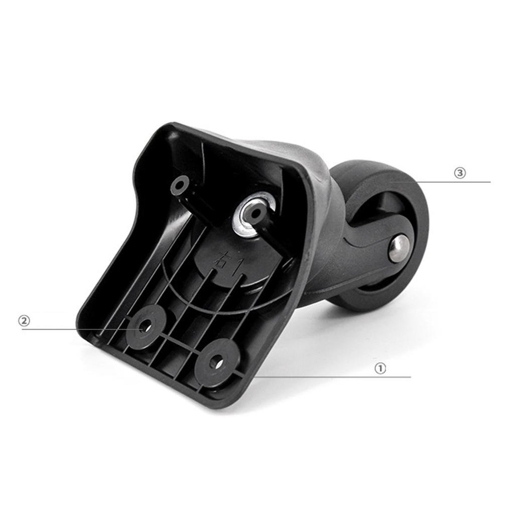 Heavy-Duty Replacement Luggage Wheels 360-Degree Rotation 4x Durable for Repair Black