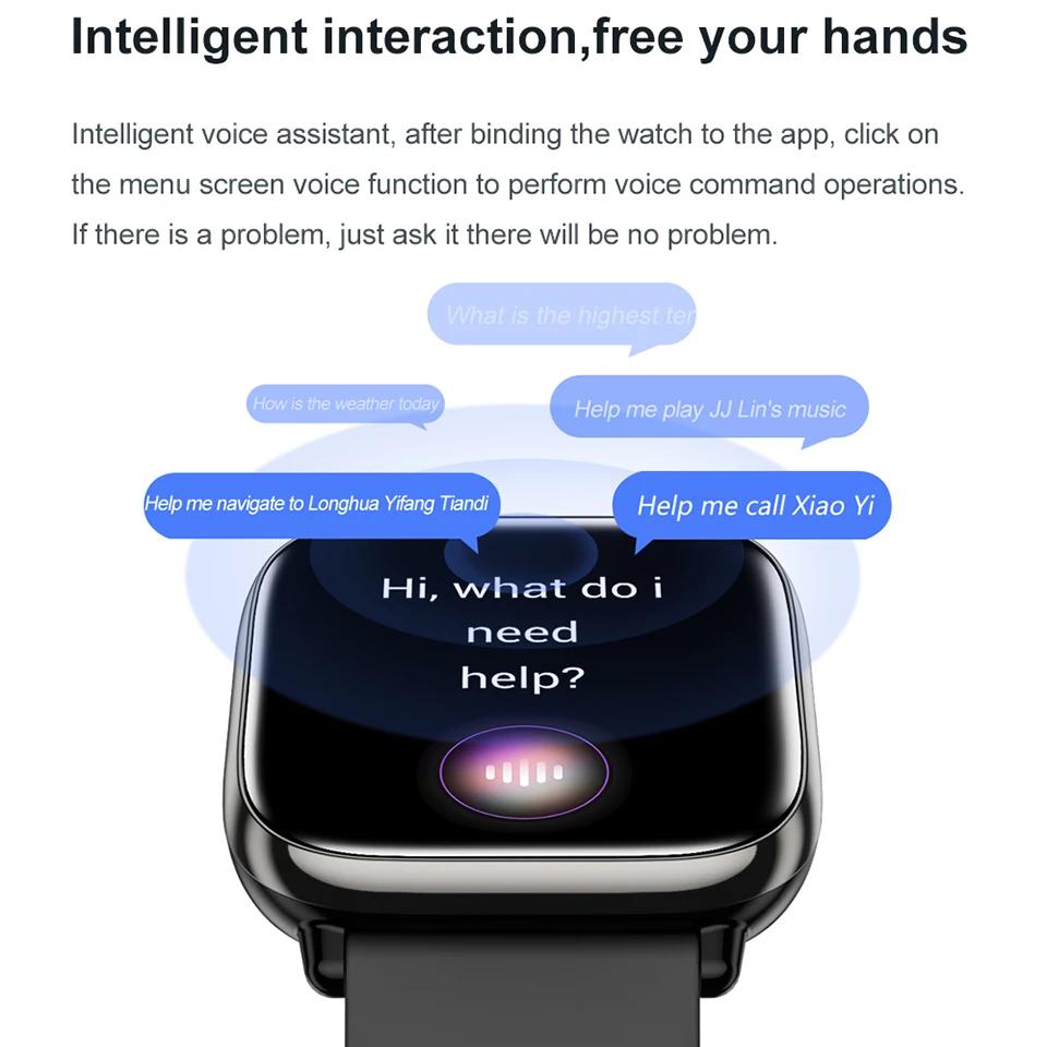 New Smart Watch Full Touch Screen Bluetooth Call AI Voice Heart Rate Waterproof Watches Sports Bracelet Smartwatch Women