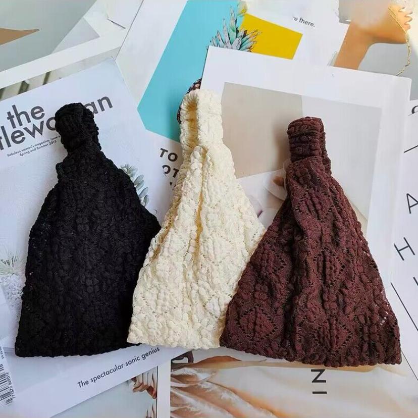 Solid Hollow Flower Headband Temperament Hair Hoop Korean Style Lace Hairbands Non Slip Headwear Girls Wide Side Head Wrap Gifts