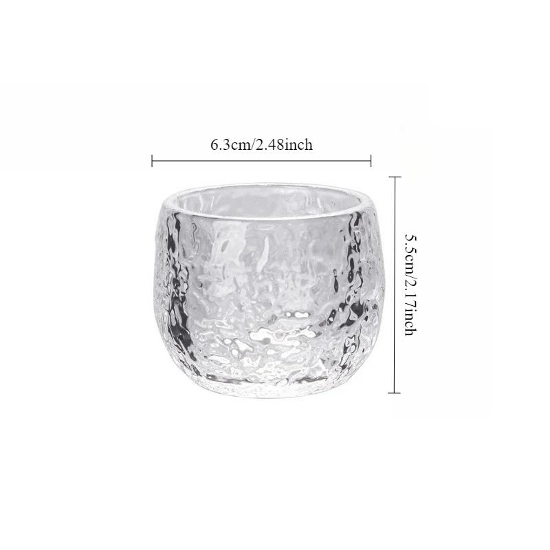 

80ml Household Accessories Thickened Tea Sets Water Cups Transparent Tea Mug Heat-resistant Classic Kung Fu Tea Mug Beer Glass 1pcs