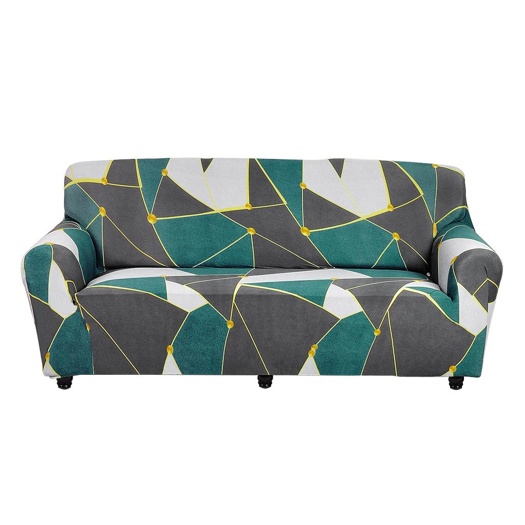 Capa de Sofá Estampada Geométrica Colorida Capas Elásticas Antisujeira Capa para Sofá Capa para Móveis de Sofá Toalha Envolvimento Total