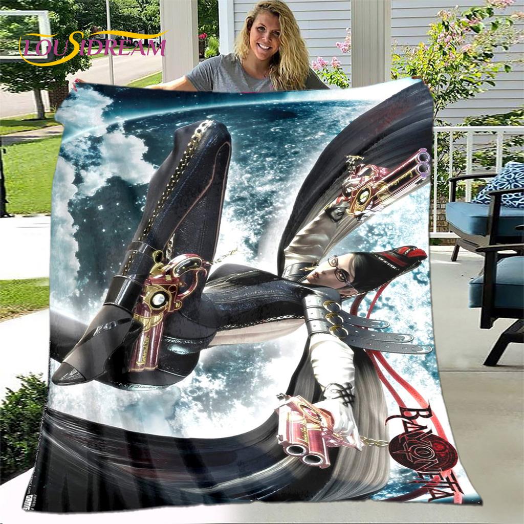 Bayonetta Sexy Game Gamer Cartoon Soft Plush Blanket,Flannel Blanket Throw Blanket for Living Room Bedroom Bed Sofa Picnic Cover