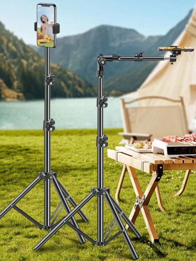 Horizontal Overhead Tripod Adjustable Cell Phone Tripod Stand Horizontal Stand for Recording/Watching/Vlog