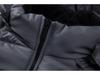 Men's Hooded Cotton Padded Jacket - Stand Collar, Patchwork, Warm Winter Casual Sport Jacket
