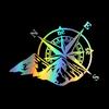 Mountain Compass Car Stickers Funny Vinyl Car Styling Decals For Auto Window Motorcycle
