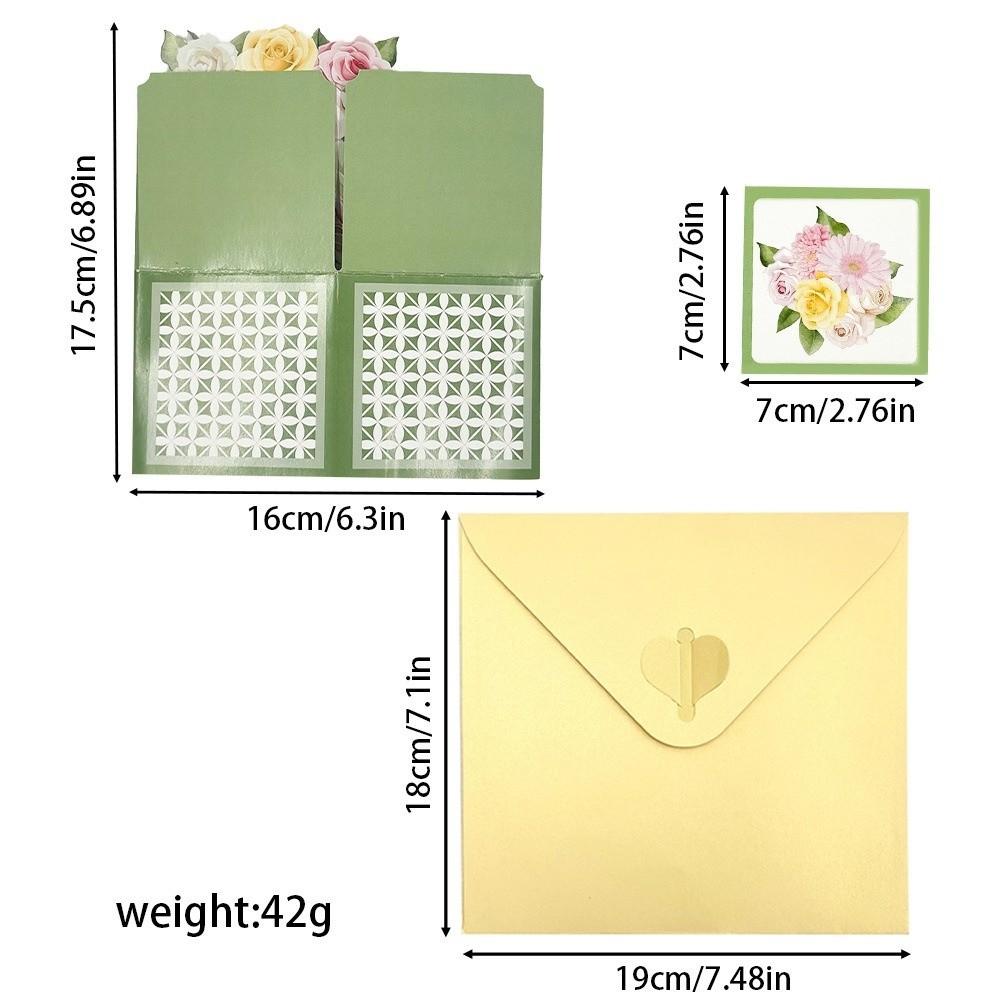 Creative paper 3D Pops-up Bouquet Floral Box Bouquet Flower Greeting Card Folding Postcard Birthday Wedding