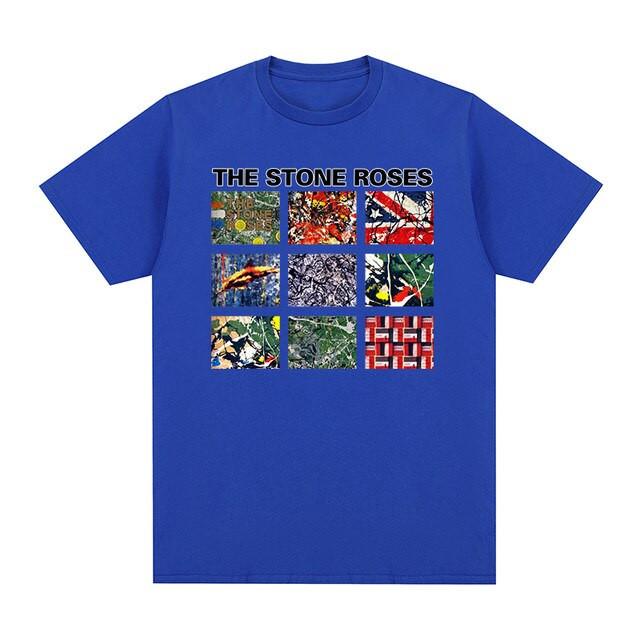 The Stone Roses Band Cotton Gift For Fan Blue S-2345XL Unisex T Shirt Unisex T-Shirt S
