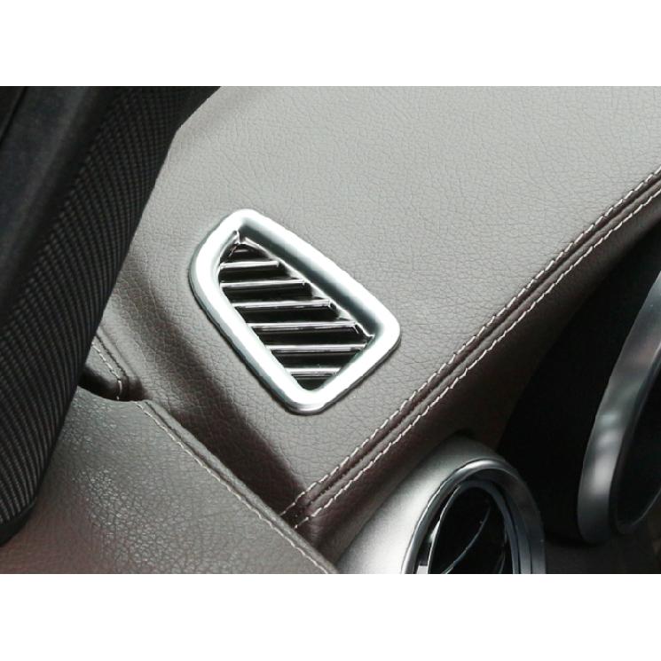 For Mercedes-Benz GLC 2016- Silver ABS Dashboard Upper Air Outlet Vent Trim