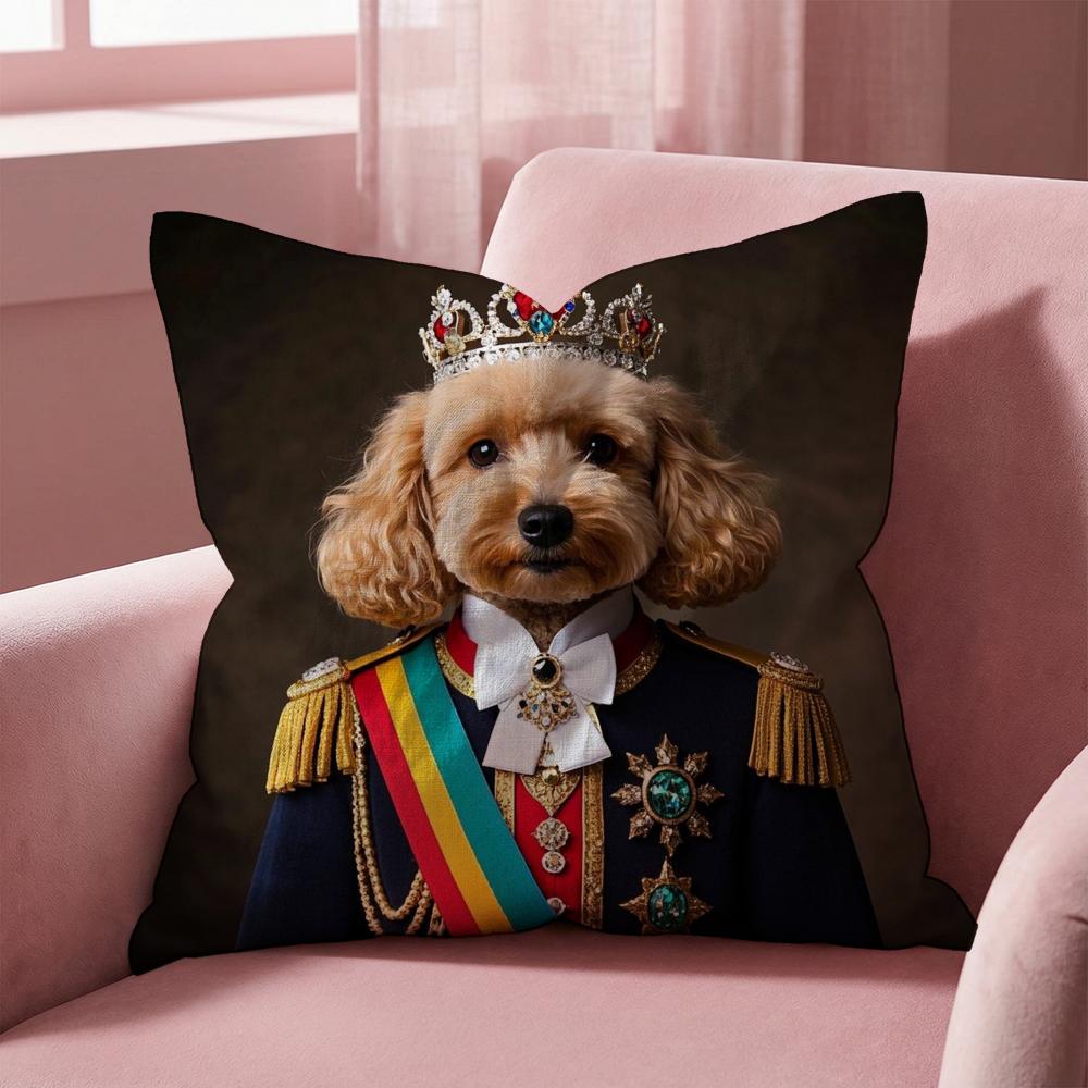 Poodle Dog Cushion Cover Multi-Scene Pillow Cover for Home & Car - Reversible, Soft & Durable for Daily Use