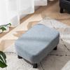 IBUYKE Ottoman Stool, Small Footstool, Rectangular Chair with Legs, Non-Slip, Square, Light Blue, RF-BD214