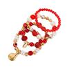 Trend, Simple Metal Multi-Pendant Pendant, Candy Beads Multi-Layer Fashion Temperament Bracelet