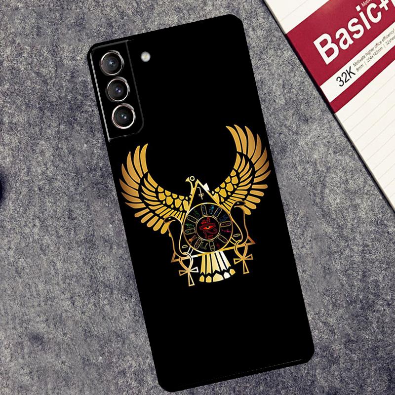 Egypt Nefertiti Anubis Ankh Case For Samsung Galaxy S24 S26 Ultra S10 S20 S21 S22 S23 Plus S25 FE S25 Ultra Cover Coque