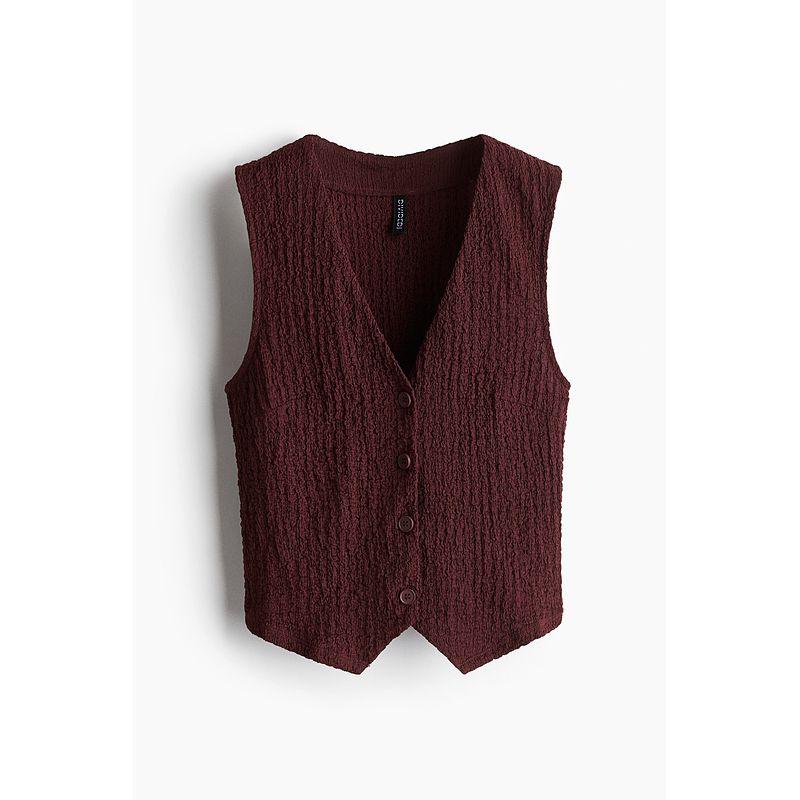 

HM Women clothes Vest 2025 Summer New Fashion Trendy Temperament Texture Sense Jersey Vest 1296490