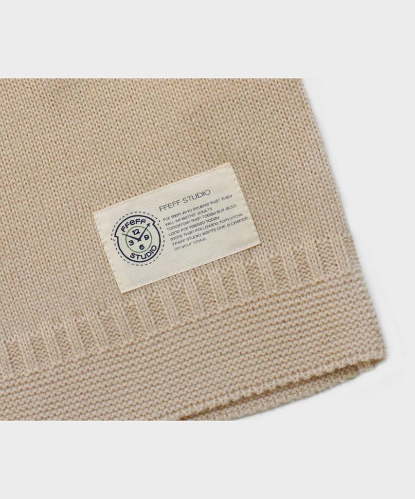 FFEFF STUDIO F Logo Round Wool Pullover (Cream Beige)