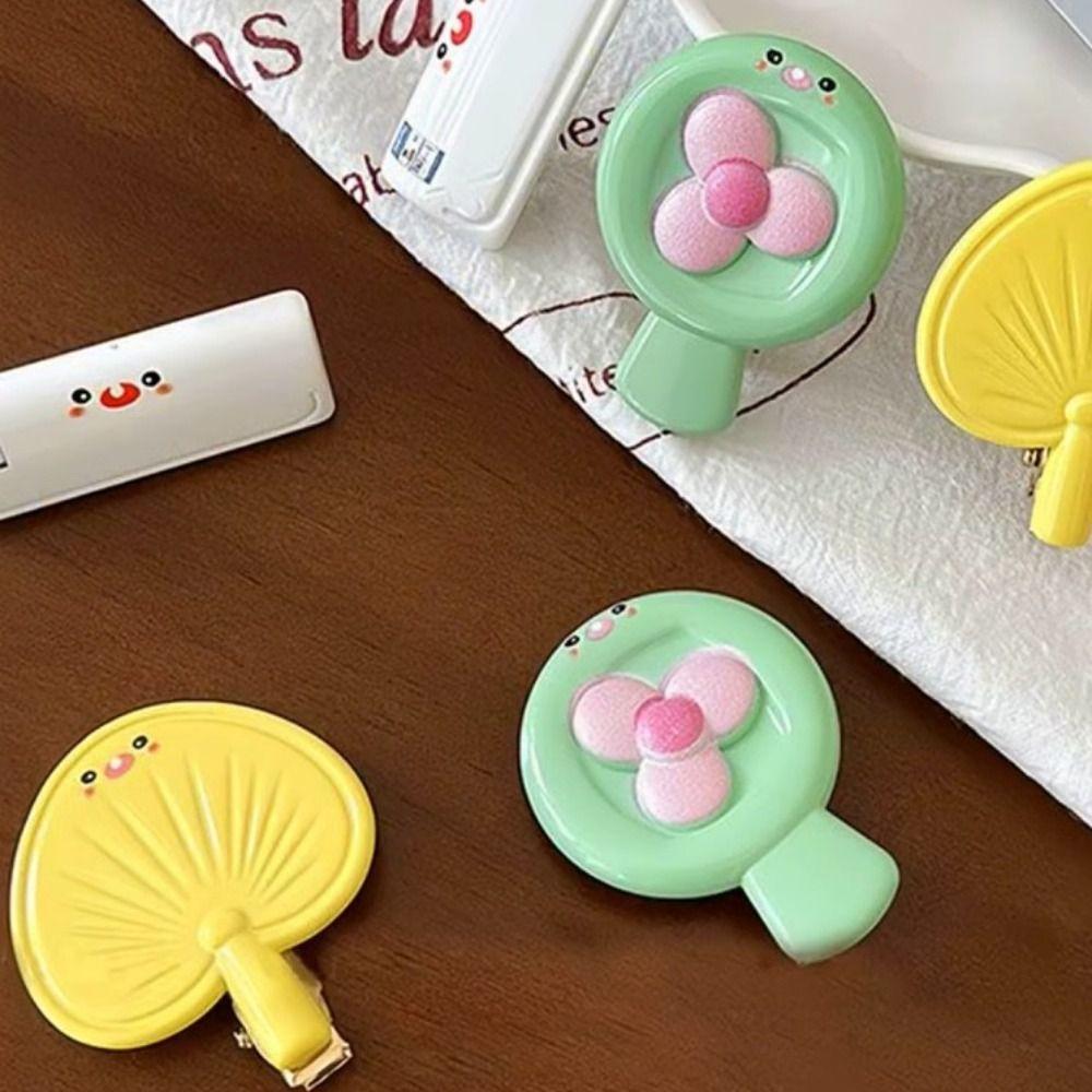 

Cute Summer Fan Hairpin Simulated Fan Cute Hair Clip Cute Children Hairpin Travel style 1