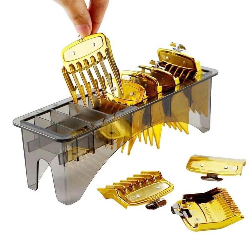 New 10 Grid Limit Comb Storage Box Universal Transparent Hair Clipper Organizer Large Capacity Salon Hairdressing Tools