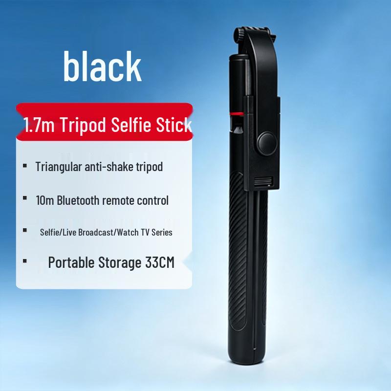Anti-Shake Bluetooth Selfie Stick, 1.8m Aluminum Alloy, Four-Legged Stand for Mobile Phones and Live Streaming